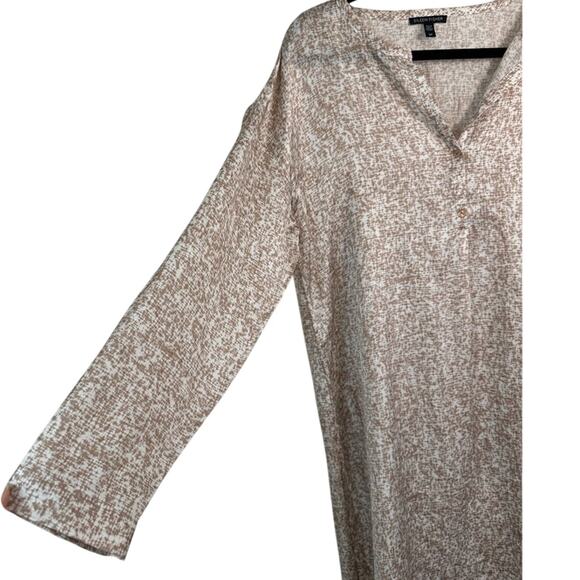 EILEEN FISHER Womens Long Sleeve Crew Neck Knee Length Shift Dress  Small Silk - Picture 3 of 7